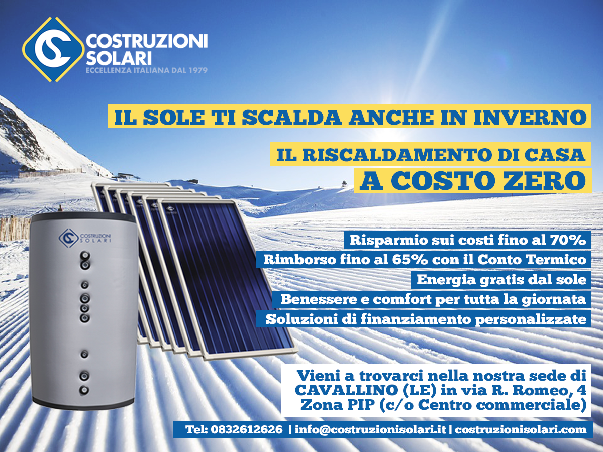 riscaldamento casa con solare termico